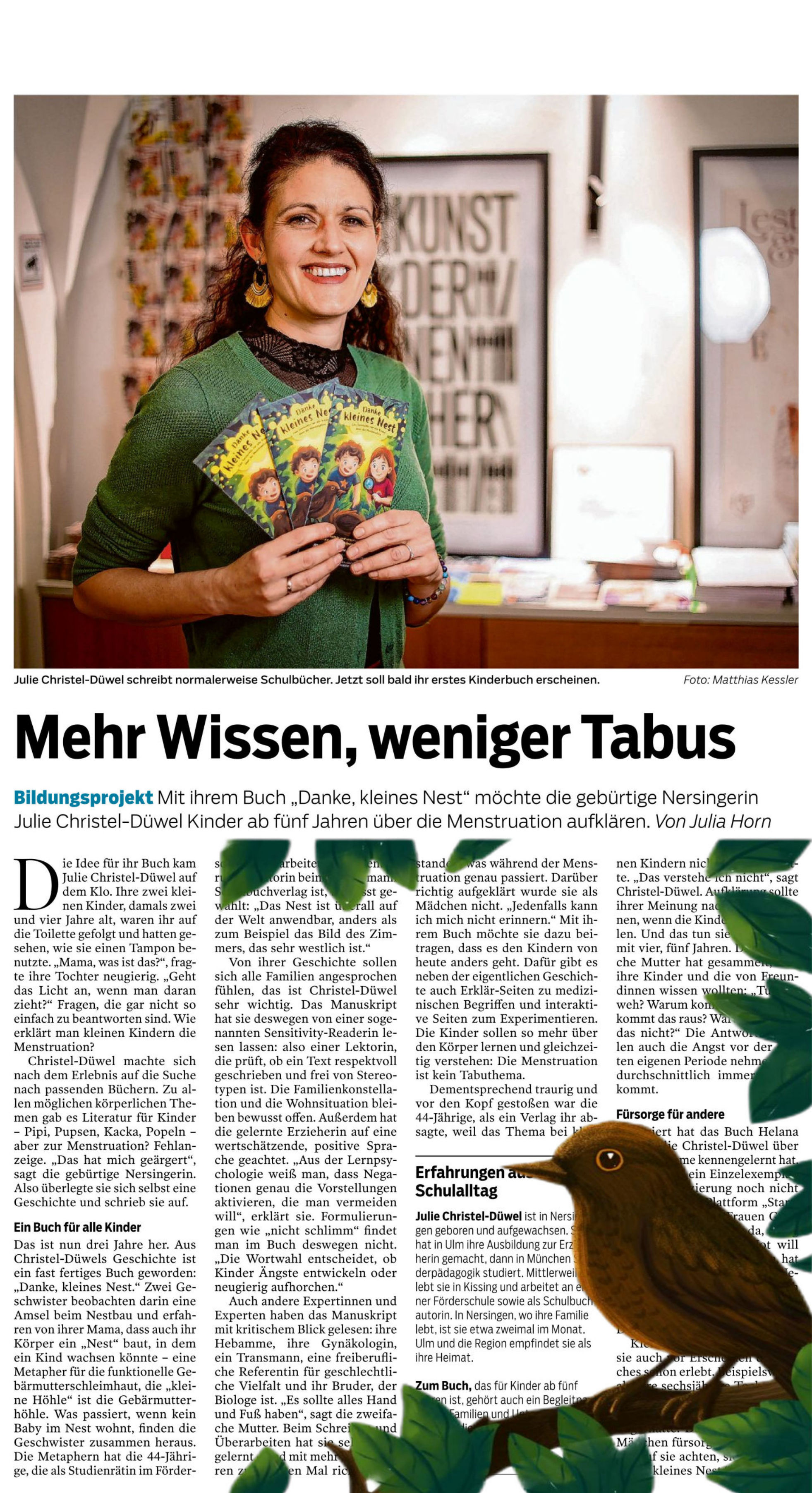Zeitungsartikel 1: Danke, kleines Nest